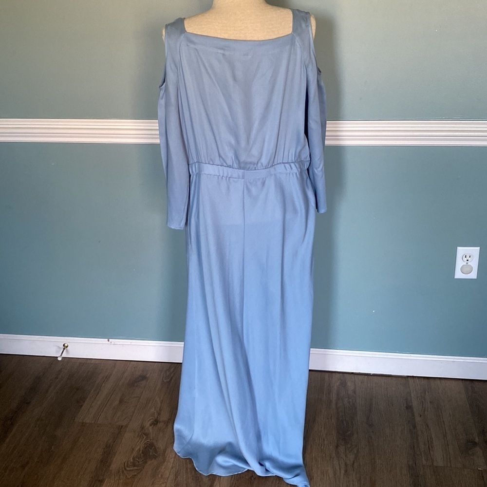 Soft Surroundings bridgette Tencel Cold Shoulder Maxi Dress-Light L - Picture 4 of 8